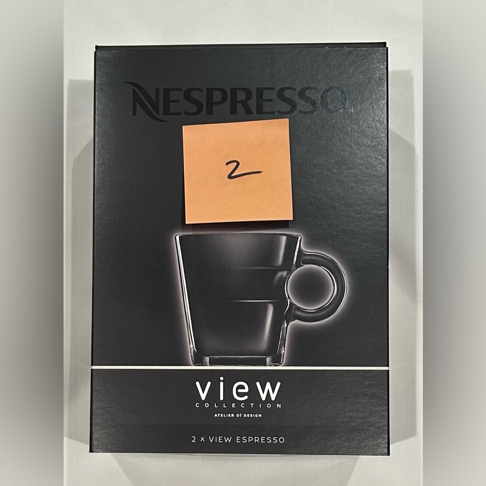 NIB 2 VIEW NESPRESSO Cups and 2 Saucers